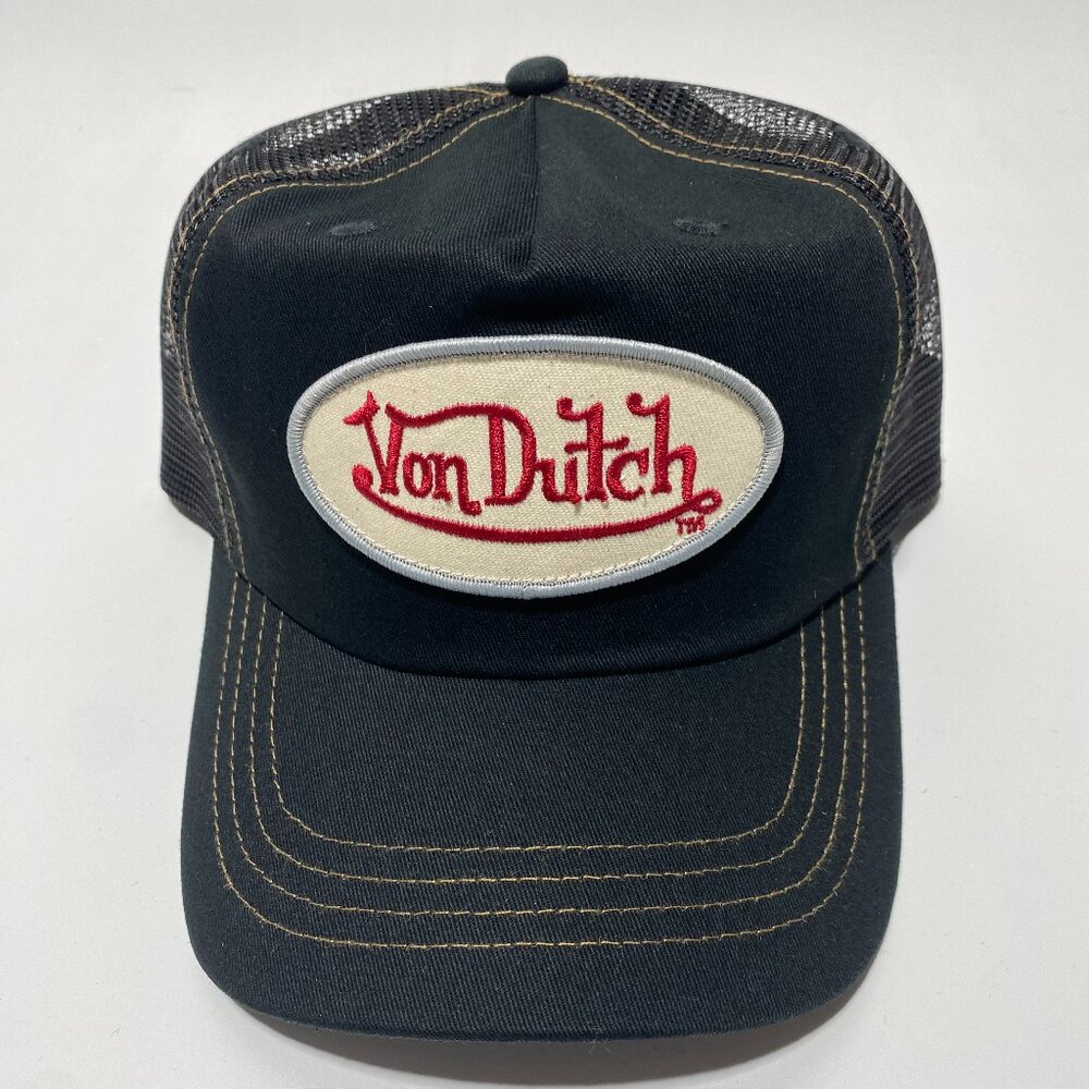 Von Dutch Y2K Vintage Black Solid Hat